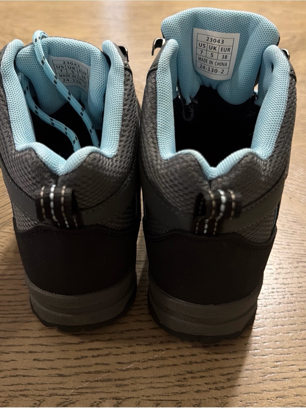 RCORD Women Hiking Boots Waterproof NonSlip Outdoor Black Aqua Size 7 - Picture 4 of 5